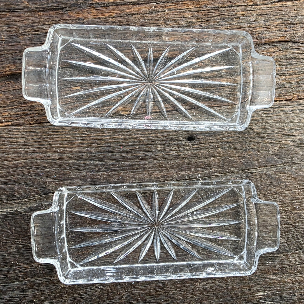 Elegant Clear Glass Soap Dish Set
